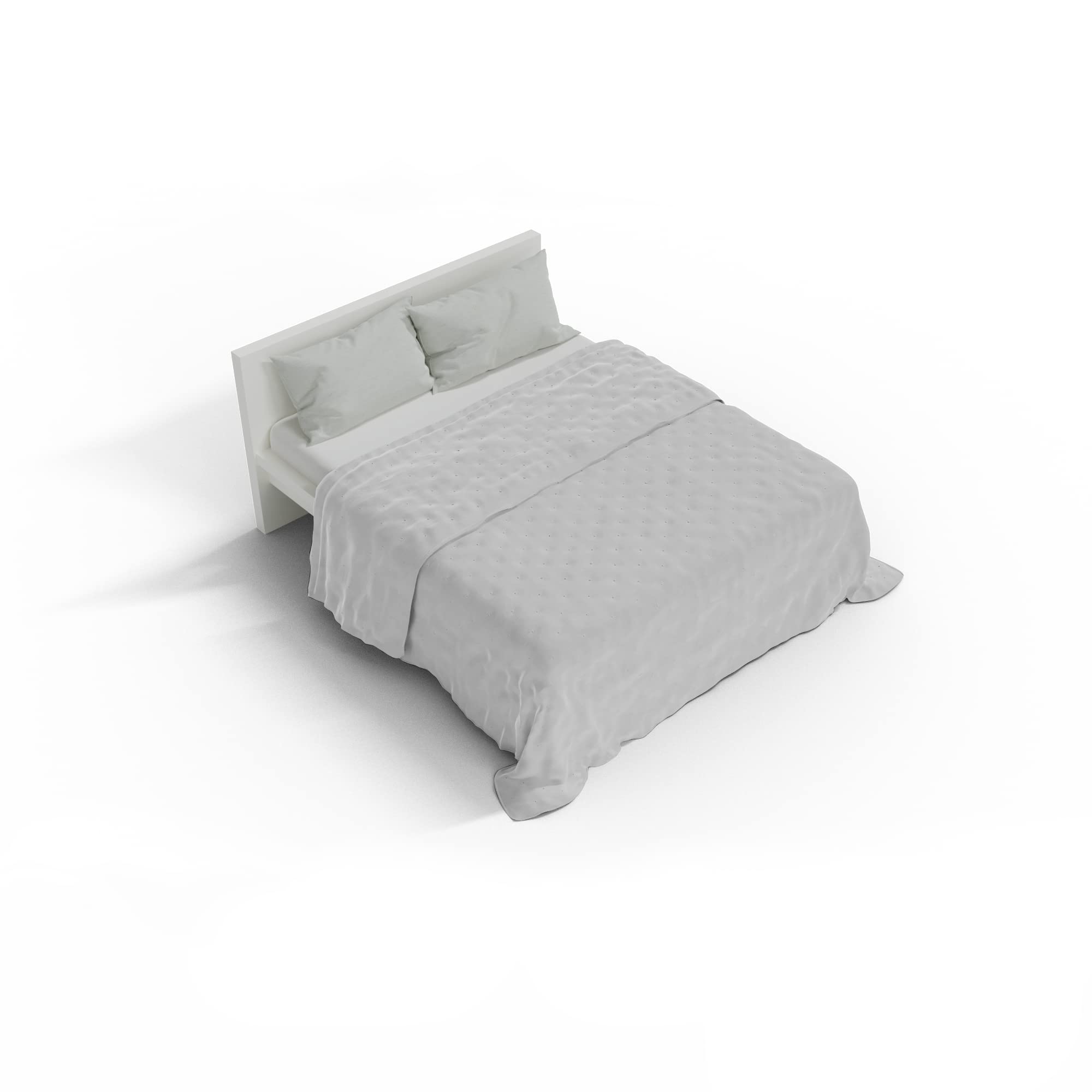 Light Grey Microfiber Double Summer Quilt 98x98 Inches - Soft & Breathable Bedding for Hot Weather, Perfect for Bedroom, Guest Room or Vacation Home