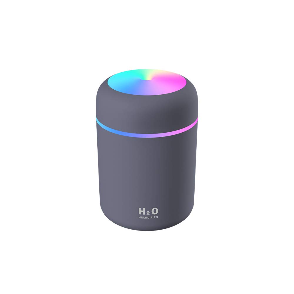 Colorful Cool Mini Humidifier & Essential Oil Diffuser - USB Personal Desktop Humidifier for Car, Office, Bedroom - 2 Adjustable Mist Modes (Navy Blue) | Perfect for Aromatherapy, Dry Air Relief & Home Decor