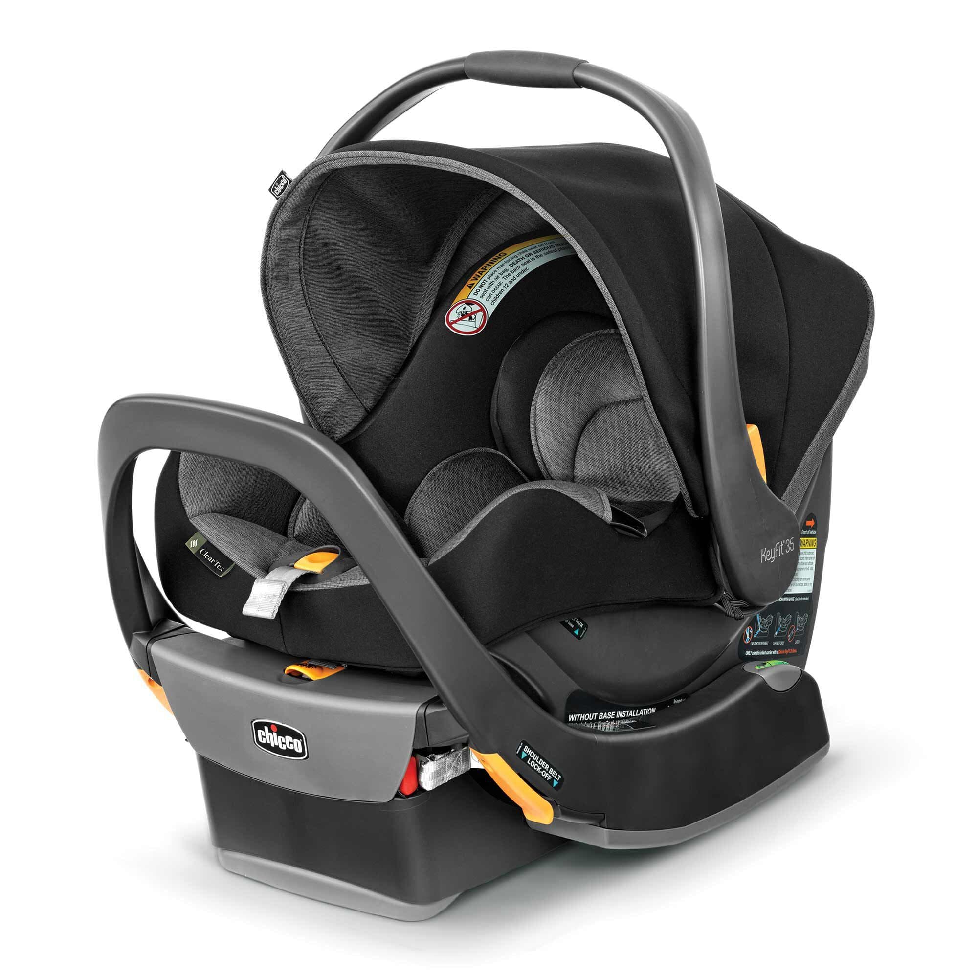 Chicco KeyFit 35 ClearTex Infant Car Seat - Lightweight & Safe Baby Car Seat for Newborns 4-35 lbs | Easy Installation for Cars & Travel | Perfect for Daily Commutes & Road Trips