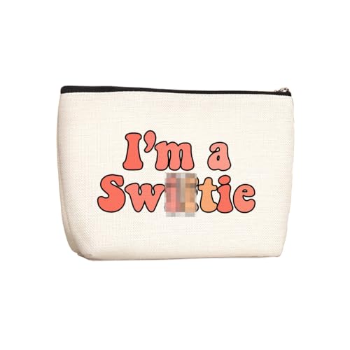 Wenboco Music Themed Cosmetic Bag for Women - Swiftie Makeup Pouch Gift for Music Lovers, Students & Musicians - Song Lyrics Design Birthday Present for Her - Perfect for Concerts, Travel & Daily Makeup Storage