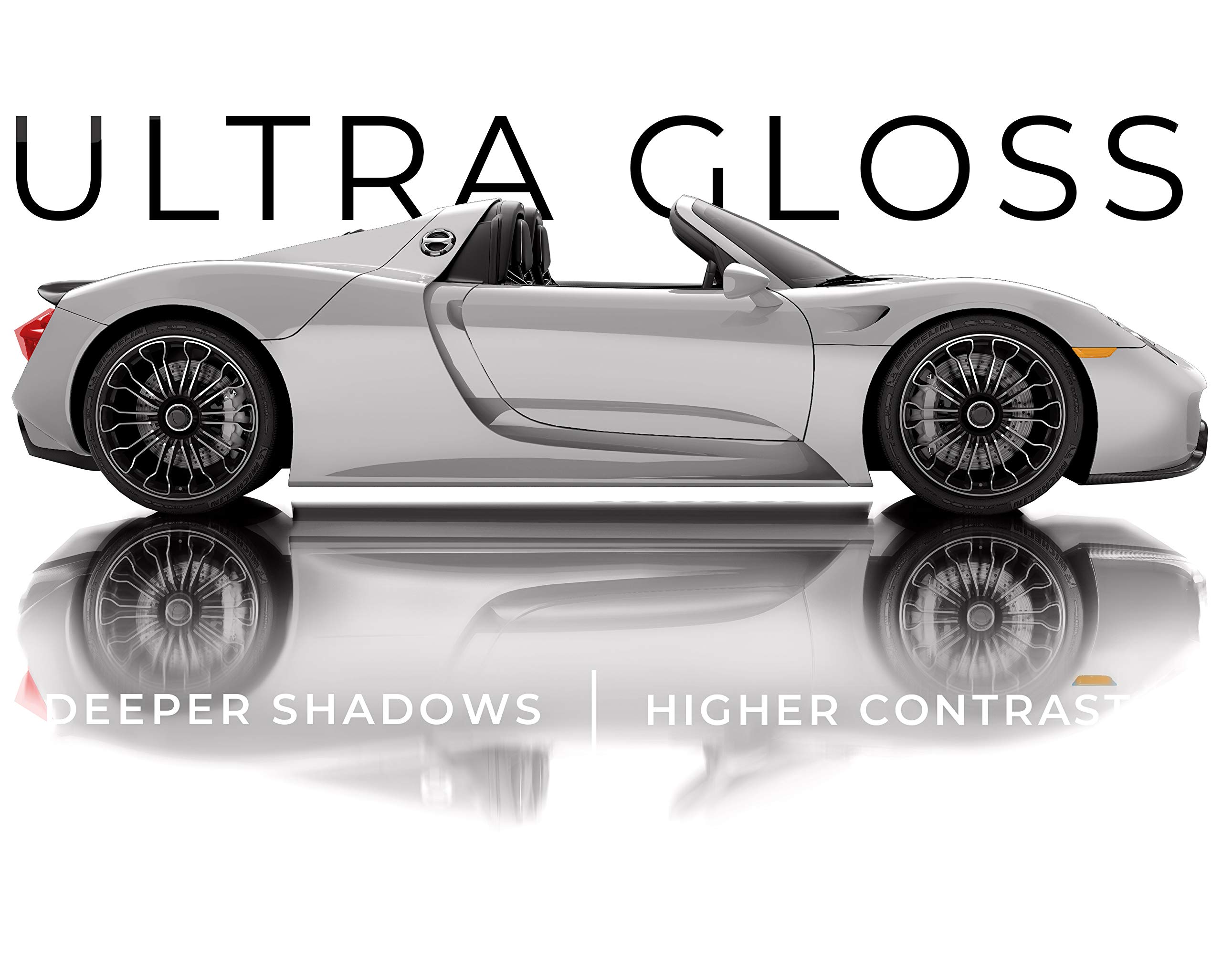 VViViD+ Ultra Gloss Light Chalk Grey Vinyl Wrap (15ft x 5ft) - Premium Car, Boat & Furniture Decoration for DIY Projects