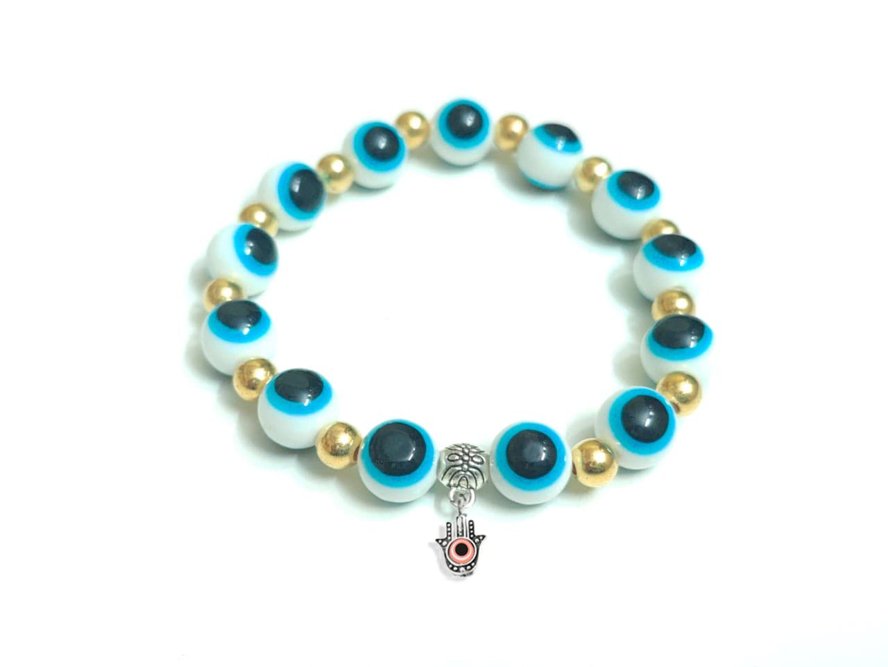 Charm Evil Eye Bracelet with Hamsa Hand Protection - Stylish Spiritual Jewelry for Women, Perfect for Everyday Wear, Gift Giving & Positive Energy