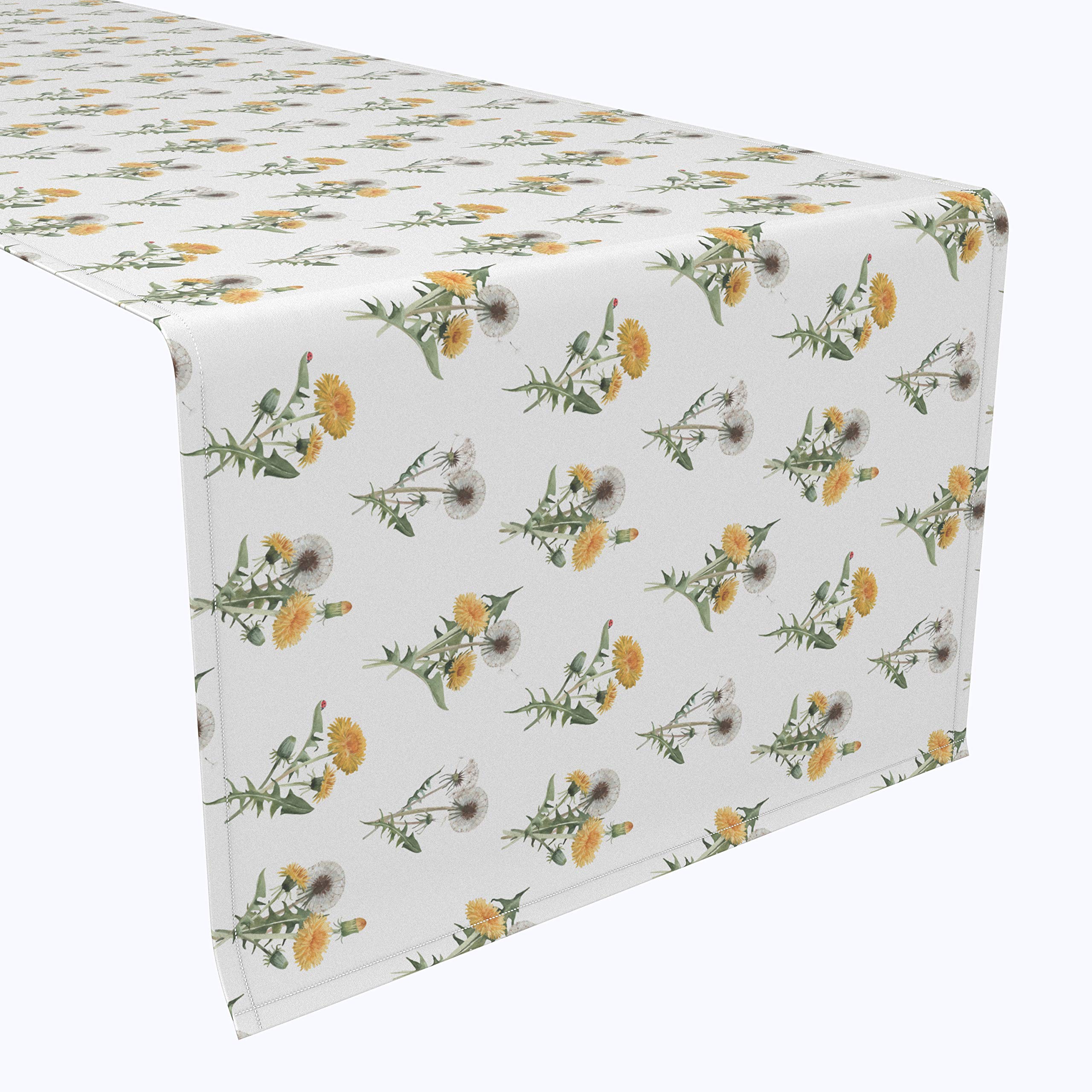 Premium Machine Washable 100% Milliken Polyester Table Linens Set - Dandelion Print Tablecloth (14