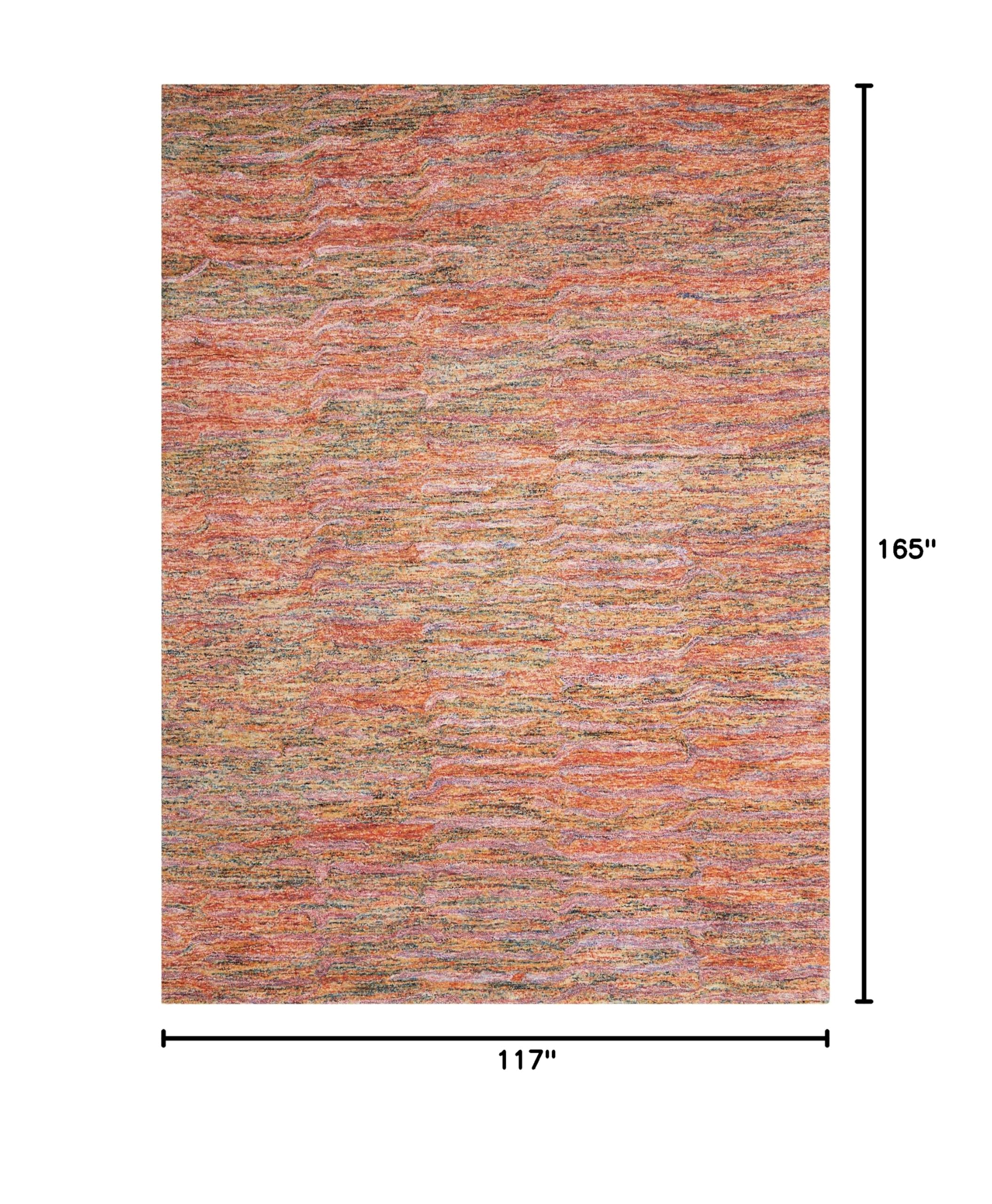 Nourison Gemstone Solid Fire Opal 10x14 Area Rug - Easy to Clean, Non-Shedding, Stain Resistant for Bedroom, Living Room, Dining Room & Kitchen | Soft & Durable Home Decor for High Traffic Areas