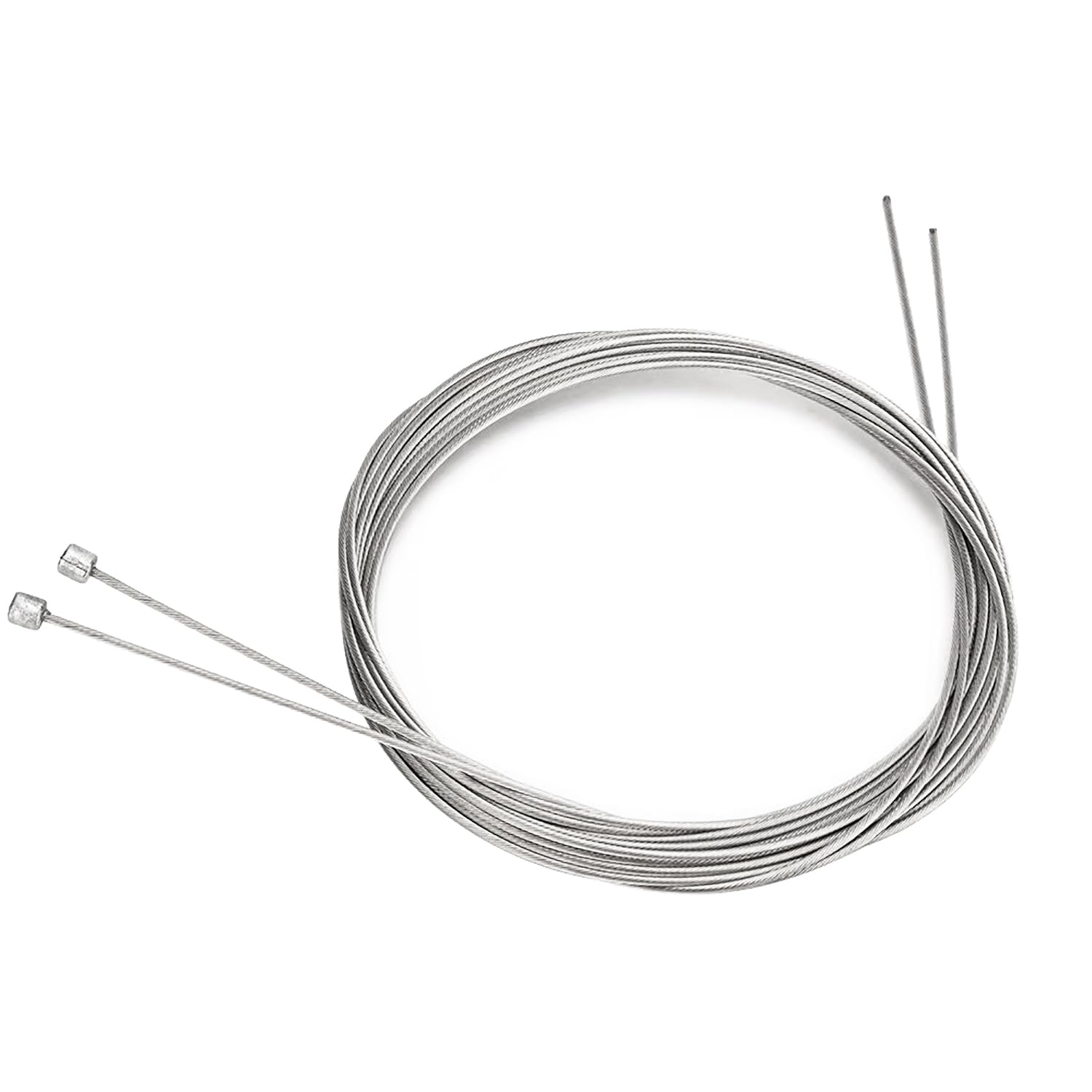RLECS 5PCS 2m Stainless Steel Bicycle Derailleur Cable - Silver Rear Derailleur Replacement Cable with Core Cap for Mountain Bike, City Bike & Regular Bikes | Durable Shifting Performance for Commuting & Off-Road Cycling