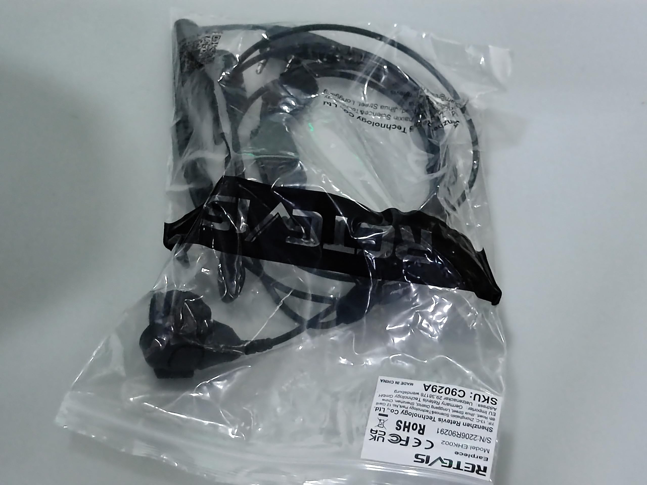 Retevis 2-Pin Walkie Talkie Earpiece Headset - Behind-the-Head Design with Finger PTT Button - Compatible with RT24 RT22 RT27 RT21 RT1 RT3S RT5 RT5R RT7 Kenwood WOUXUN HYT Radios (2 Pack) - Perfect for Security, Construction, and Event Staff Communication