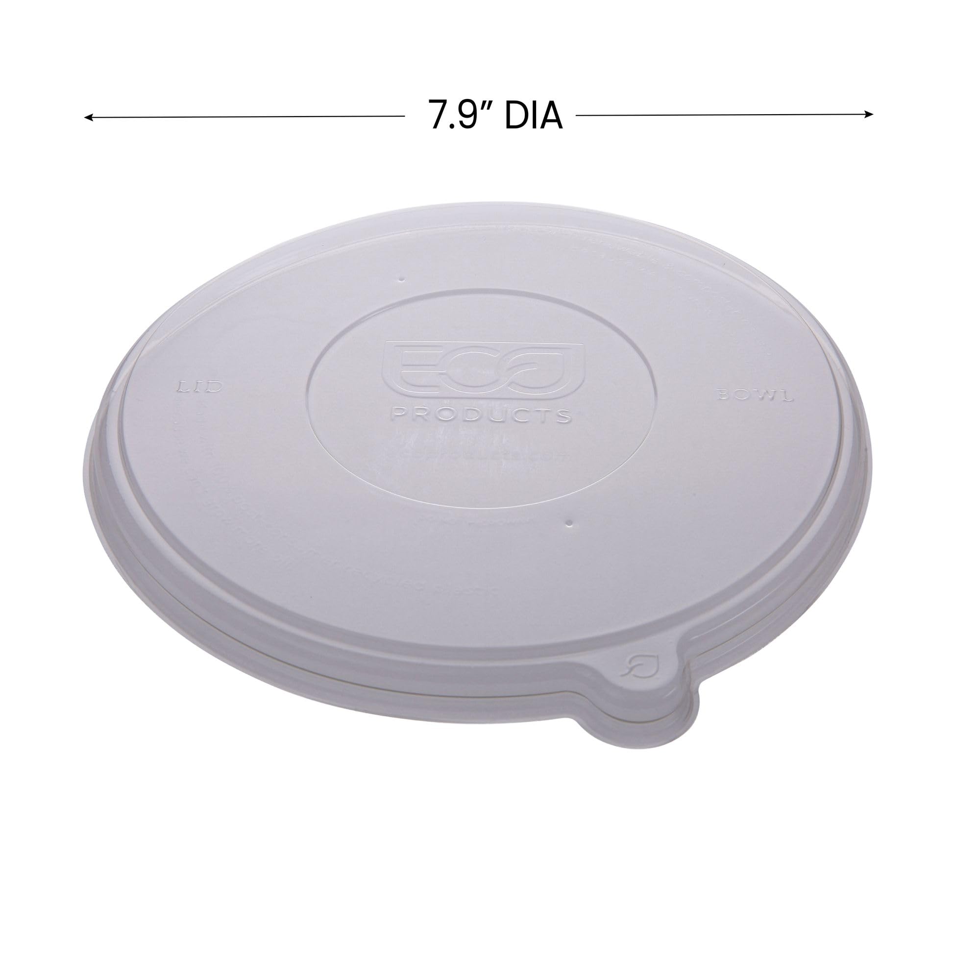 Eco-Friendly Recycled PET Flat Bowl Lids - Case of 400 | Fits 24-46oz Coupe & 16-40oz Noodle Bowls | 100% Recycled Plastic Bottle Material | Clear Disposable Food Container Lids for Restaurants, Cafes & Takeout Services