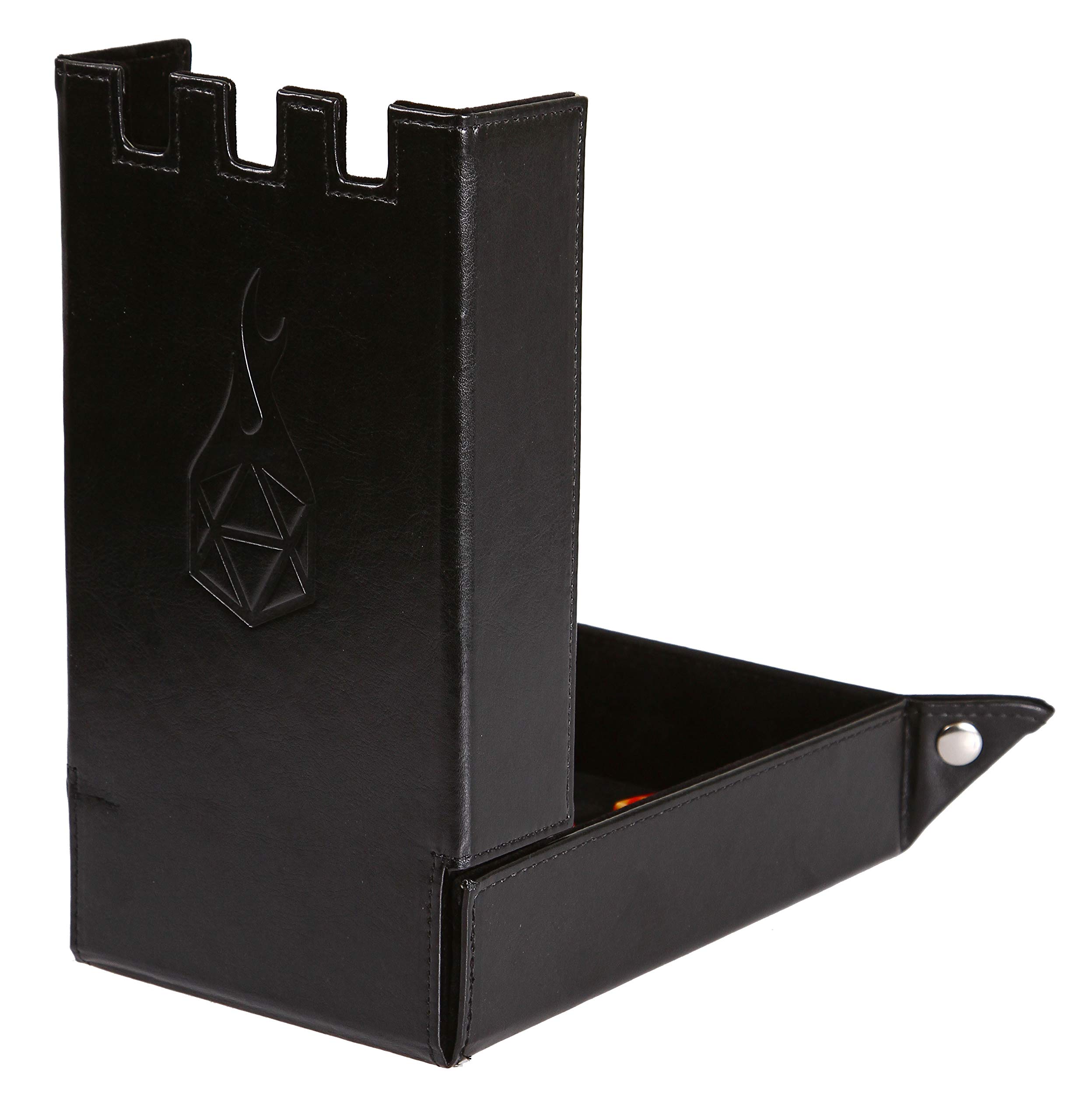 Forged Dice Co. Draco Castle Foldable Dice Tray & Dice Tower Set - Portable DND Accessories for Dungeons & Dragons, RPG, Tabletop Games - Perfect for Game Nights, Travel & Organized Play