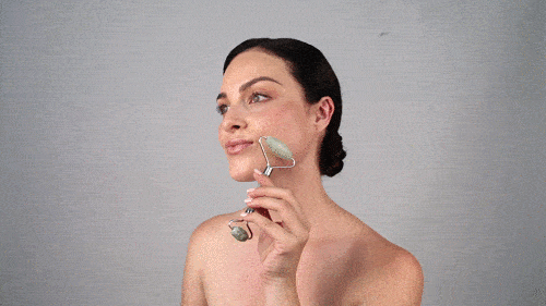 Premium Jade Facial Roller for Face & Neck Massage - Natural Stone Gua Sha Tool for Skin Tightening, Puffiness Relief & Lymphatic Drainage - Perfect for Home Spa, Self-Care & Skincare Routine