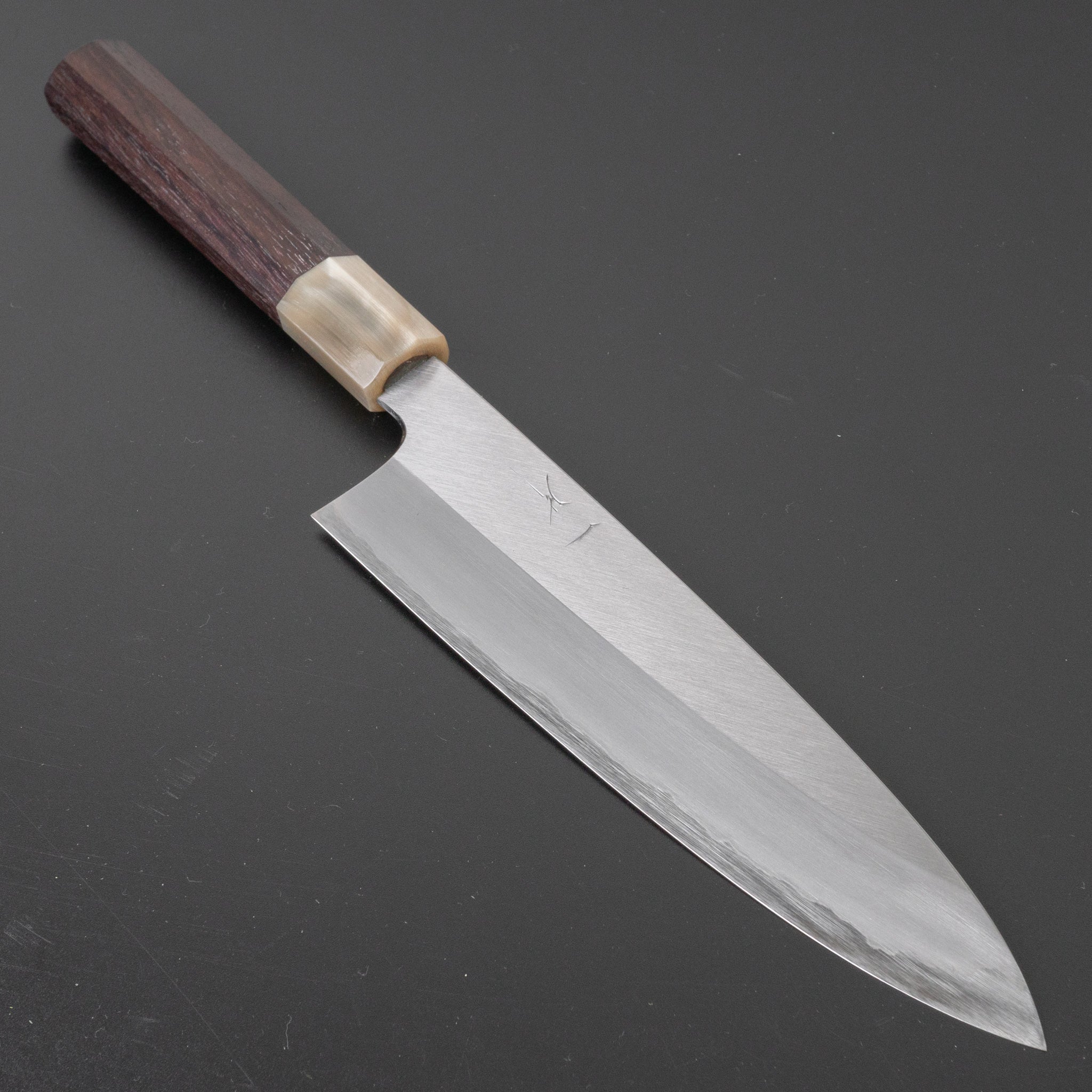 Hitohira Togashi White #1 Stainless Clad Migaki Gyuto 210mm Japanese Chef Knife with Taihei Rosewood Handle - Perfect for Sushi, Meat Cutting & Professional Kitchen Use