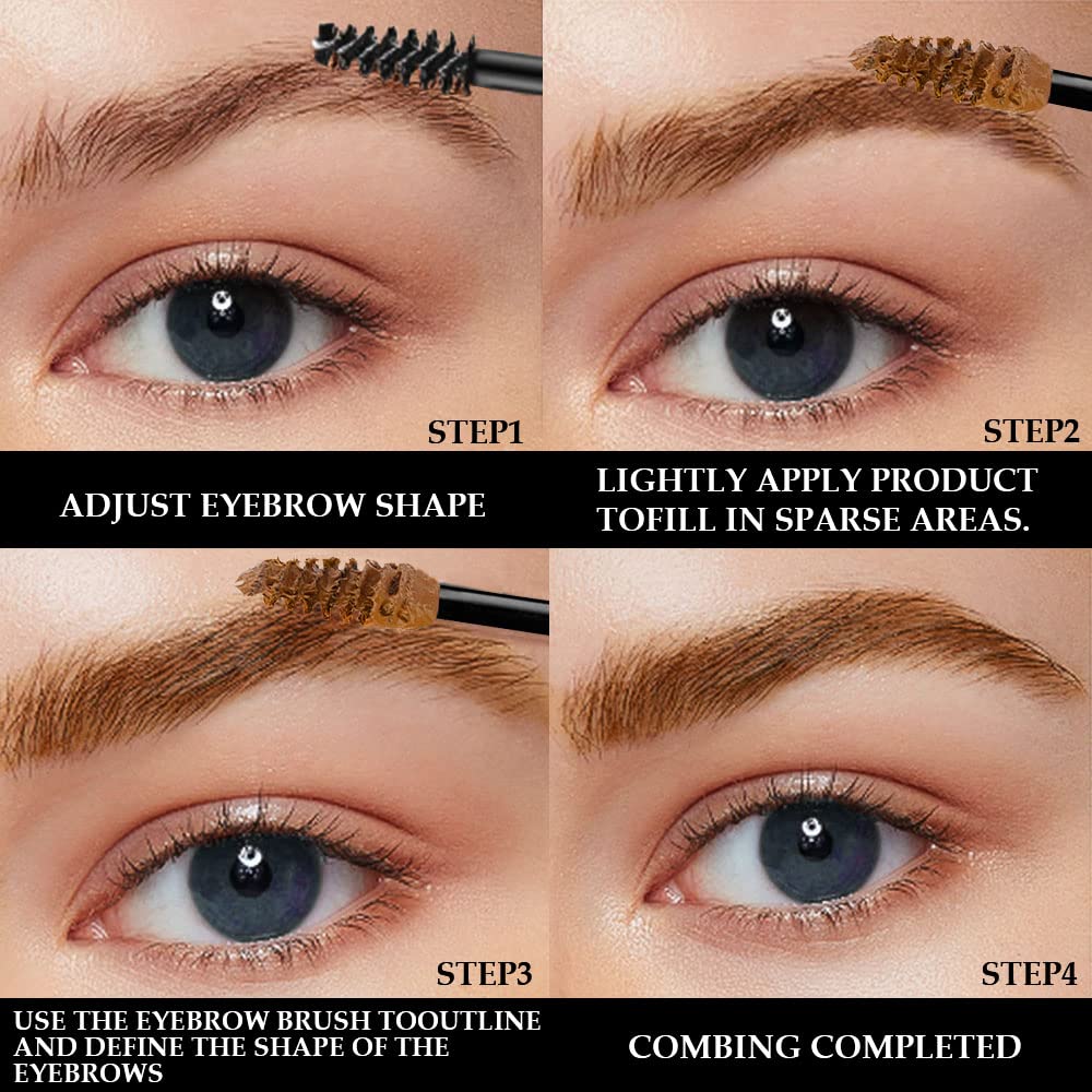Kaely Thickening Brow Mascara - Waterproof Tinted Eyebrow Gel for Natural Looking Brows, Vegan & Cruelty-Free Eyebrow Makeup (03 Auburn) - Perfect for Daily Use, Special Occasions & On-The-Go Touch Ups