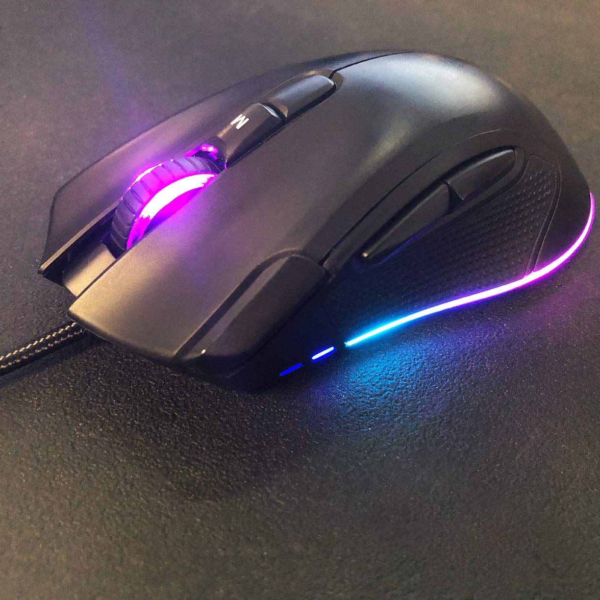 Patriot Viper V551 RGB Gaming Mouse - 12000 DPI Optical Sensor, 7 Programmable Buttons, Customizable RGB Lighting, Ergonomic Design, 220 IPS - Perfect for PC Gaming, FPS & MMO Games