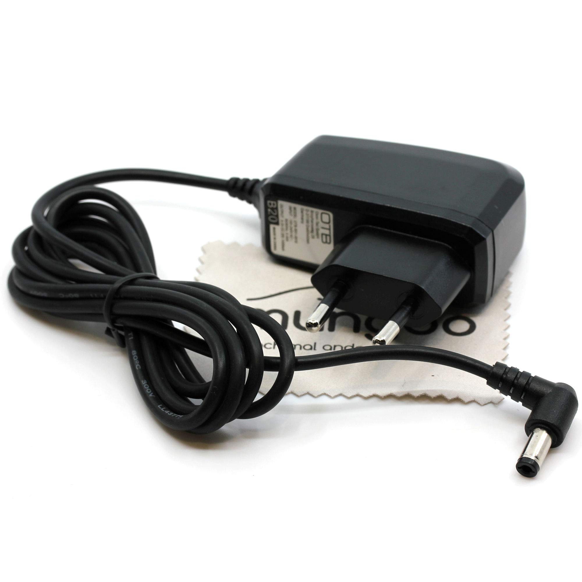Original Nintendo Super Nintendo Entertainment System (SNES), Super Famicom & NES Power Adapter Charger with Cleaning Cloth - Replacement AC Power Supply for Classic Gaming Consoles - Perfect for Retro Gaming Setup & Console Maintenance