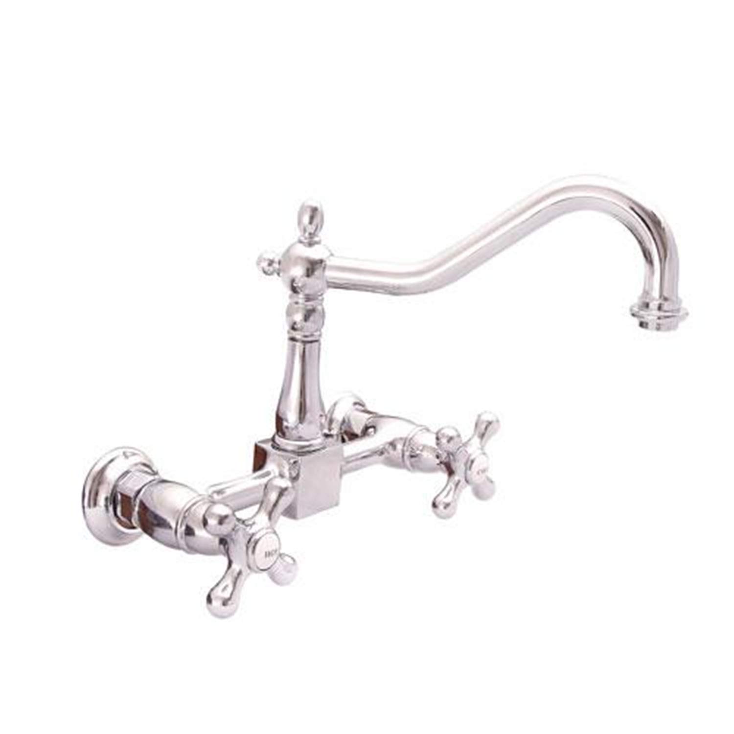 Kate Wall Mount Kitchen Faucet - Modern Stainless Steel Pull Down Sprayer with High Arc Spout for Sink - Perfect for Small Kitchens, RVs & Outdoor Bars