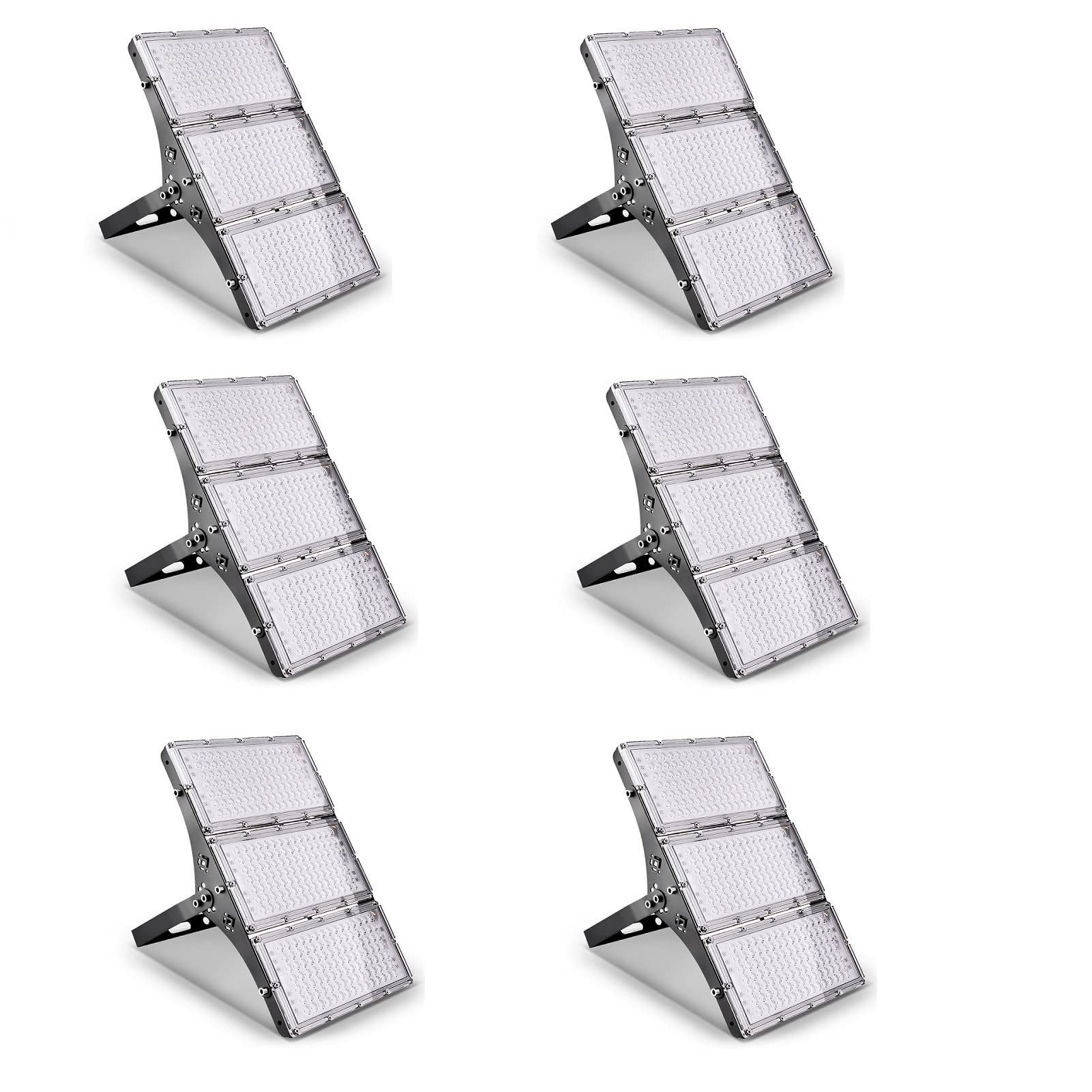 6 Pack 300W LED Flood Lights Outdoor - Super Bright 30000LM 3200K Warm White Waterproof Security Lights for Garden, Yard, Stadium, Warehouse | IP67 Rated Durable Work Light for Outdoor Lighting & Billboard Illumination