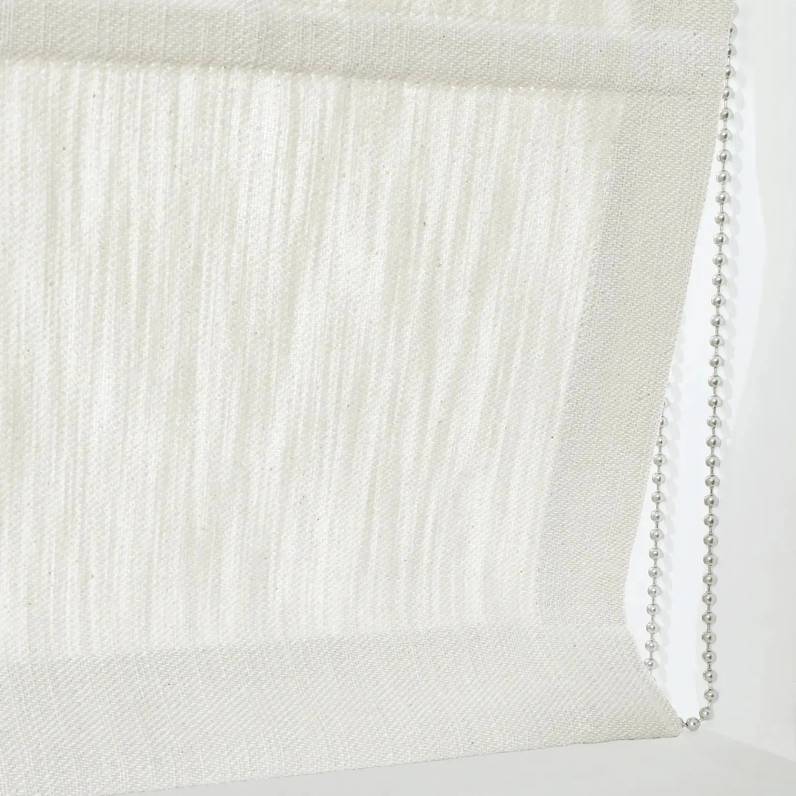 Cloe Cotton Blend Roman Shade with Cord Lift - Blackout Window Treatment for Bedroom & Living Room