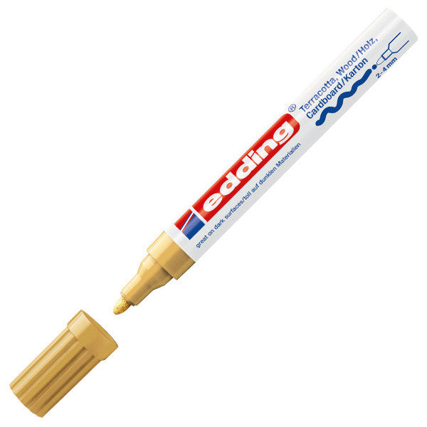 edding 4000 Matt Paint Marker - Medium Point Permanent Marker for Metal, Glass, Plastic - Ideal for DIY Crafts, Signage & Industrial Labeling