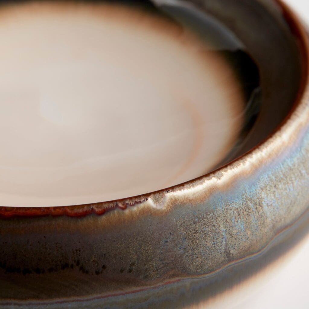 Cyan Design 10836 Crater Bowl in Desert Sand - Handcrafted Ceramic Decorative Bowl for Home Decor, Centerpiece, or Gift - Perfect for Dining Table, Shelf Display, and Modern Interior Styling
