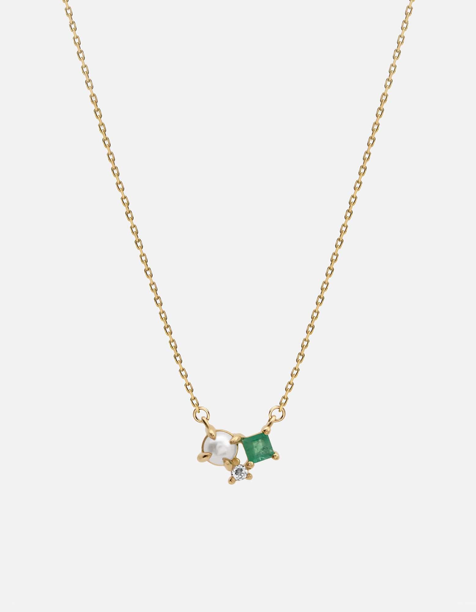 Soraia 14K Gold Pavé Chalcedony Pearl Necklace - Elegant Jewelry for Women, Perfect for Weddings, Parties & Special Occasions