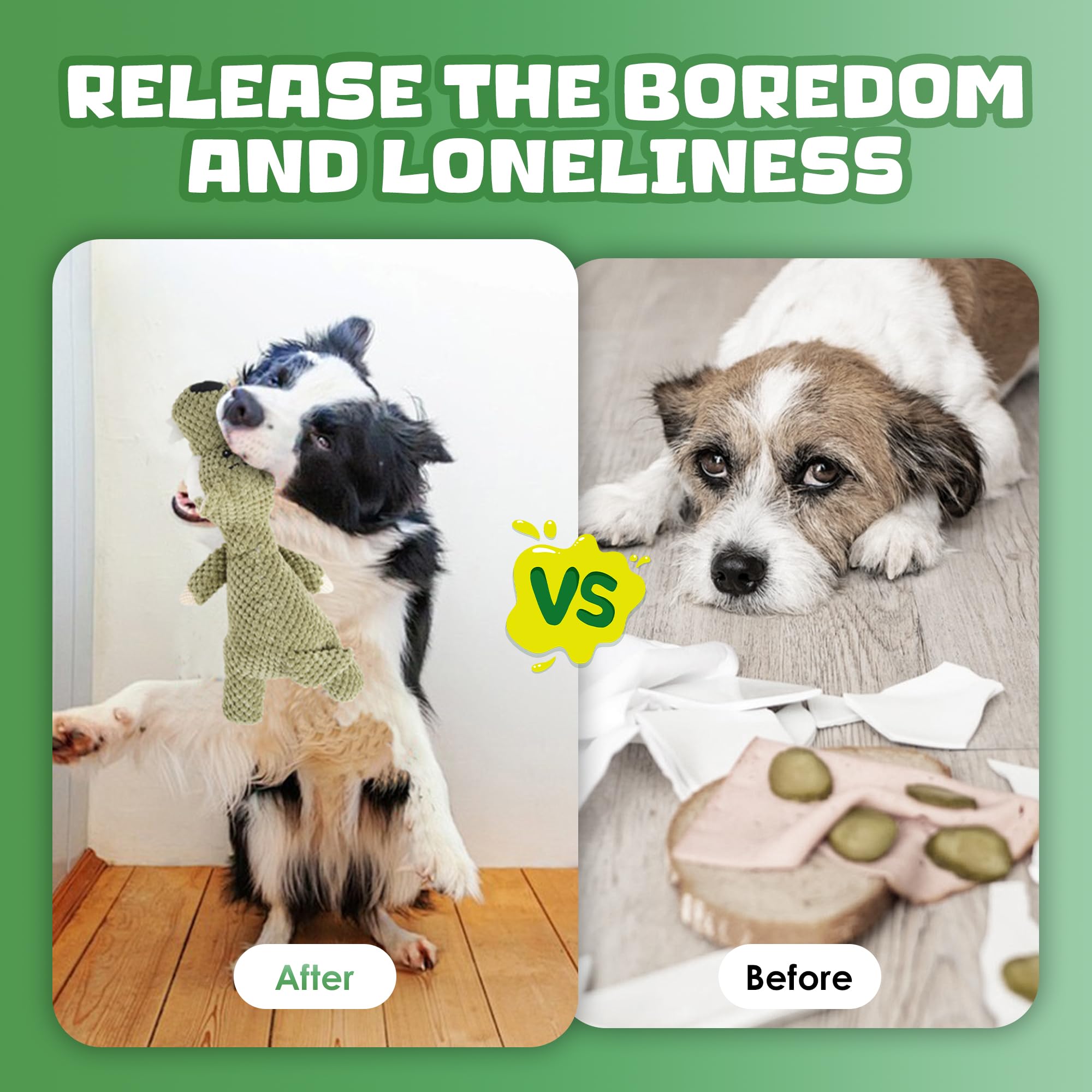 3 Pack Dog Squeaky Toys - Interactive Chew Toys for Small, Medium & Large Dogs with Cute Animal Designs & Fun Sounds - Keep Pets Entertained Indoors & Outdoors - Perfect for Playtime, Training & Boredom Relief