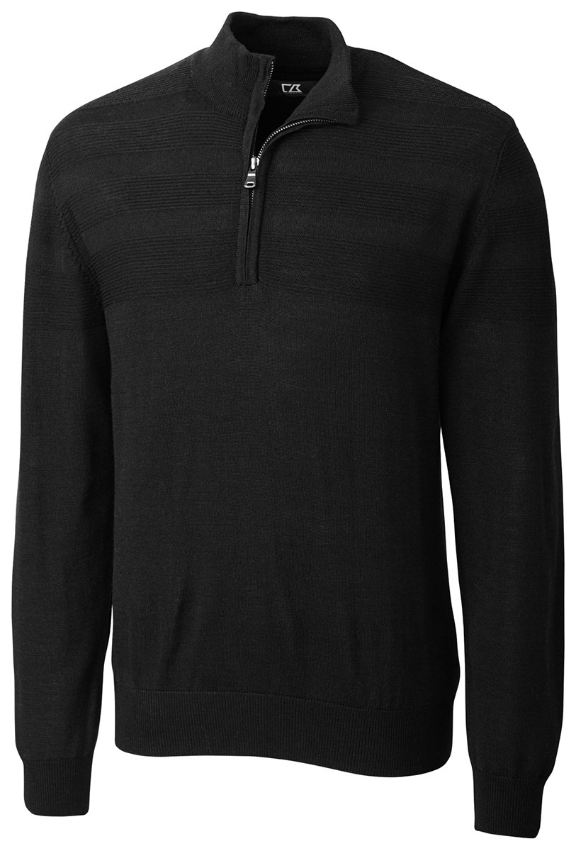 Cutter & Buck Men's Big & Tall Douglas Quarter-Zip Sweater - Warm Fleece Pullover for Casual Wear, Office & Outdoor Activities