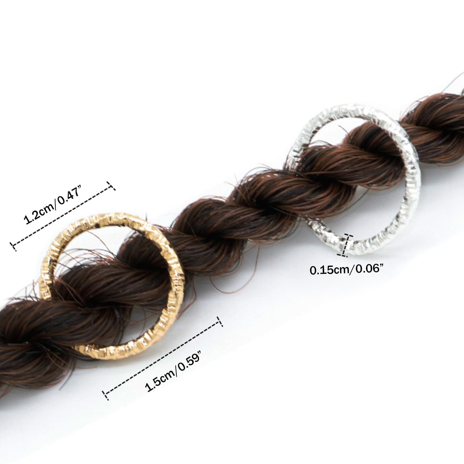 110 Pcs Hair Braid Cuffs Set - Dreadlock Beads & Clips for Women - Hair Extension Accessories & Decor - Perfect for Braiding, Dreadlocks, and Styling