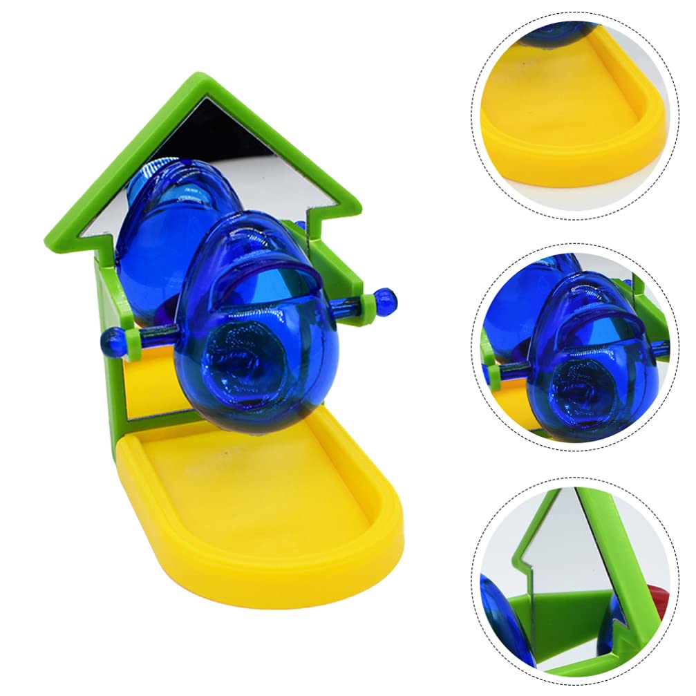 Premium Plastic Parrot Food Feeder & Dispenser - Adjustable Bird Food Bowl for Parakeets, Conures, Cockatiels | Interactive Training Toy for Bird Intelligence | Cage Mountable Feeding Cup (Random Color) - Perfect for Aviary, Home Cage & Training Sessions