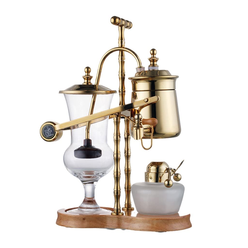 LICHUAN Premium Siphon Coffee Maker - Elegant Double Ridged Fulcrum with Tee Handle, Tabletop Cold Brew Coffee Maker for Home & Office Use | Perfect for Coffee Enthusiasts & Gift Giving (Color: A)