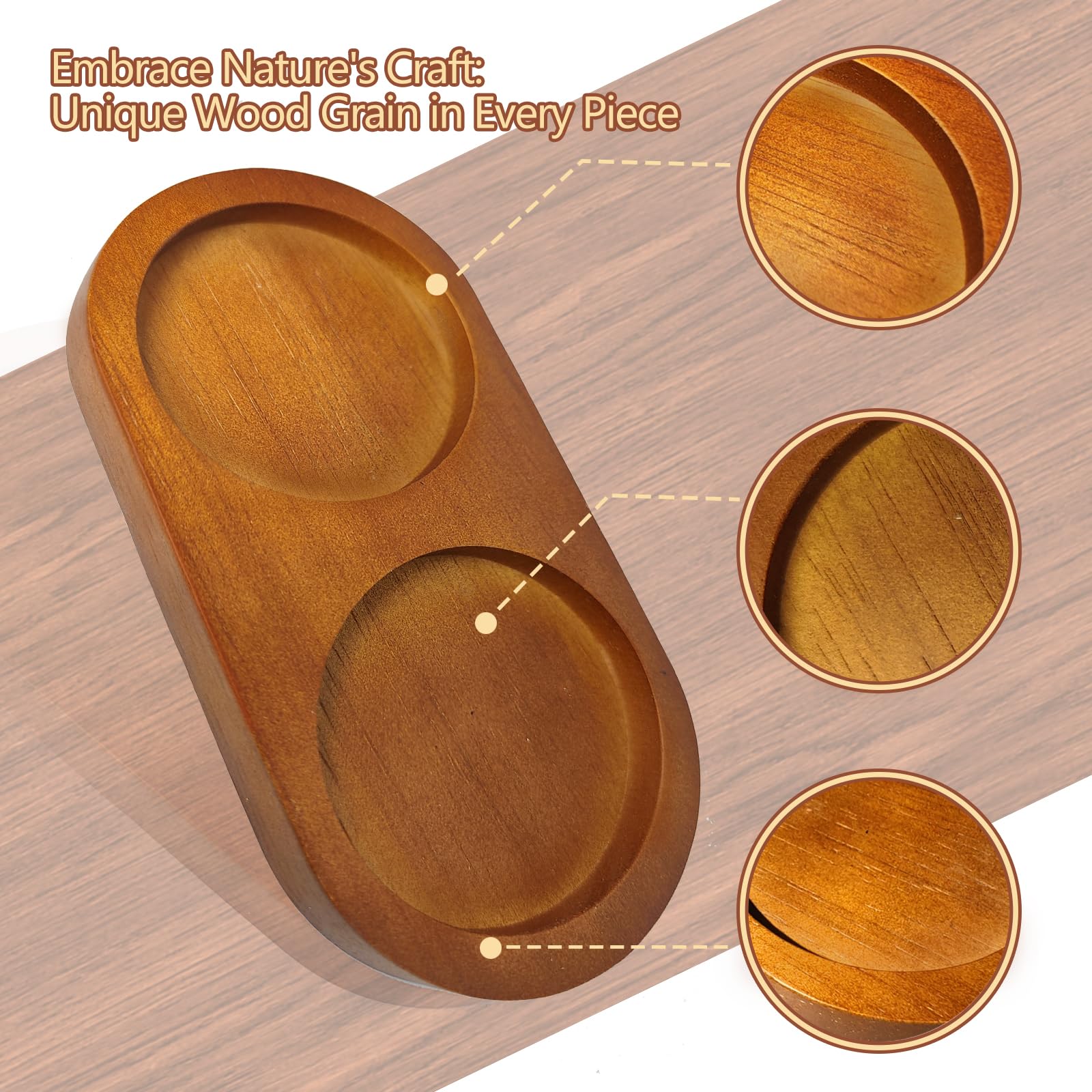 Premium Rubberwood Salt and Pepper Mill Tray - 2.76