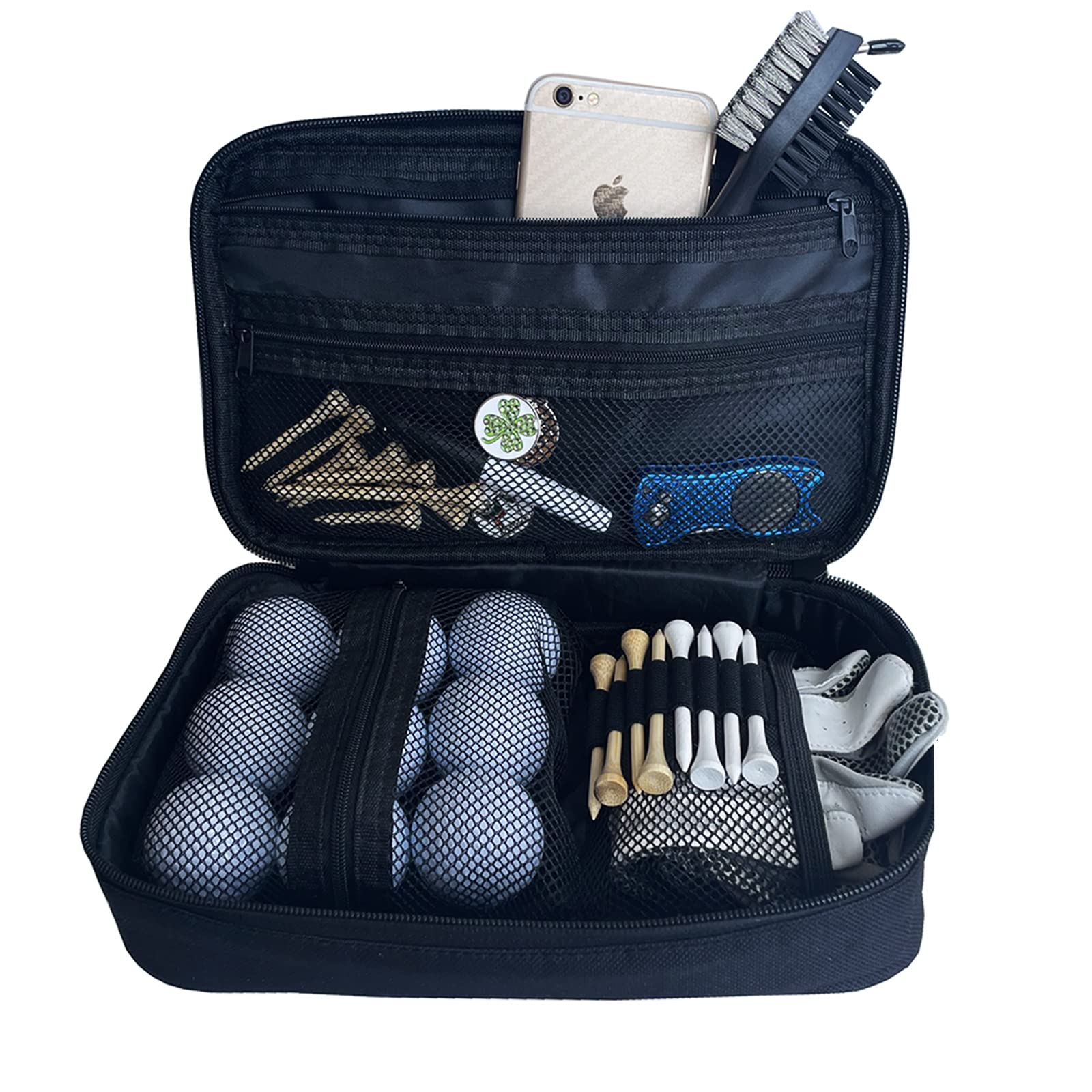 Premium Golf Ball Pouch & Accessory Organizer - Durable Golf Bag Essentials for Men - Perfect for Tees, Balls & Valuables - Ideal for Course, Range & Travel