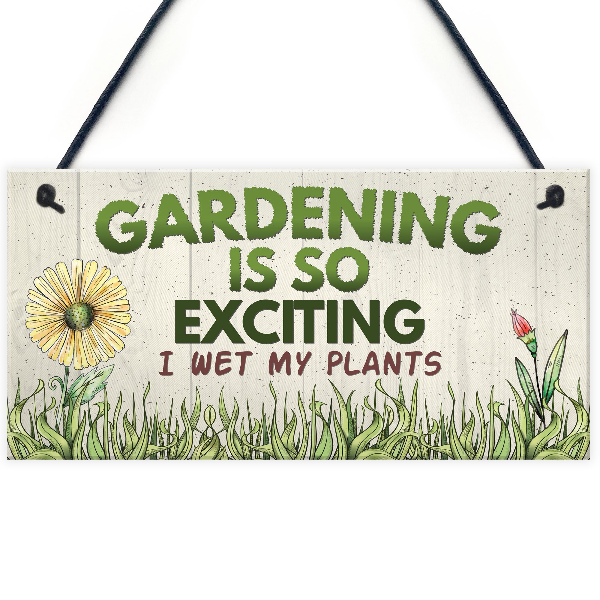 Funny Gardening Hanging Sign - Novelty Plaque for Garden Decor & Friendship Gift - Perfect for Outdoor Garden, Patio, or Backyard Decoration