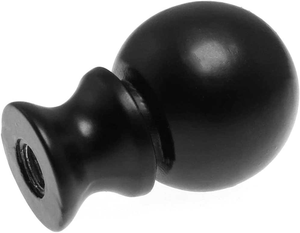 2-Pack 1.5 Inch Oil Rubbed Black Steel Ball Lamp Finials - Decorative Knob for Lamp Shades & Harp Holders - Perfect for Table Lamps, Floor Lamps & Chandeliers