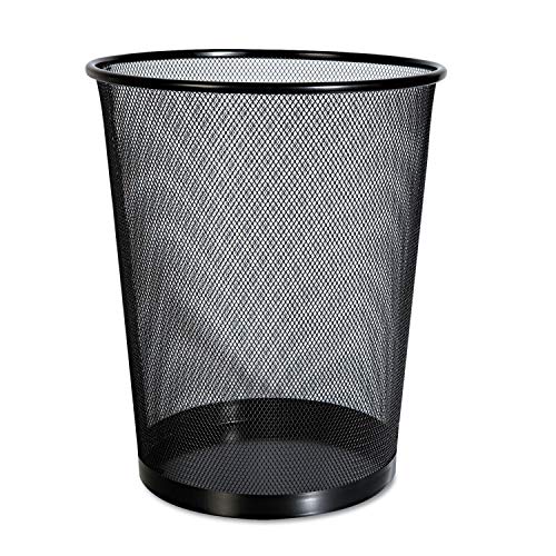 Universal One 18 qt Mesh Wastebasket (Pack of 2) - Small Trash Can Under 5 Gallons, Black - Perfect for Office, Bathroom, or Bedroom Use