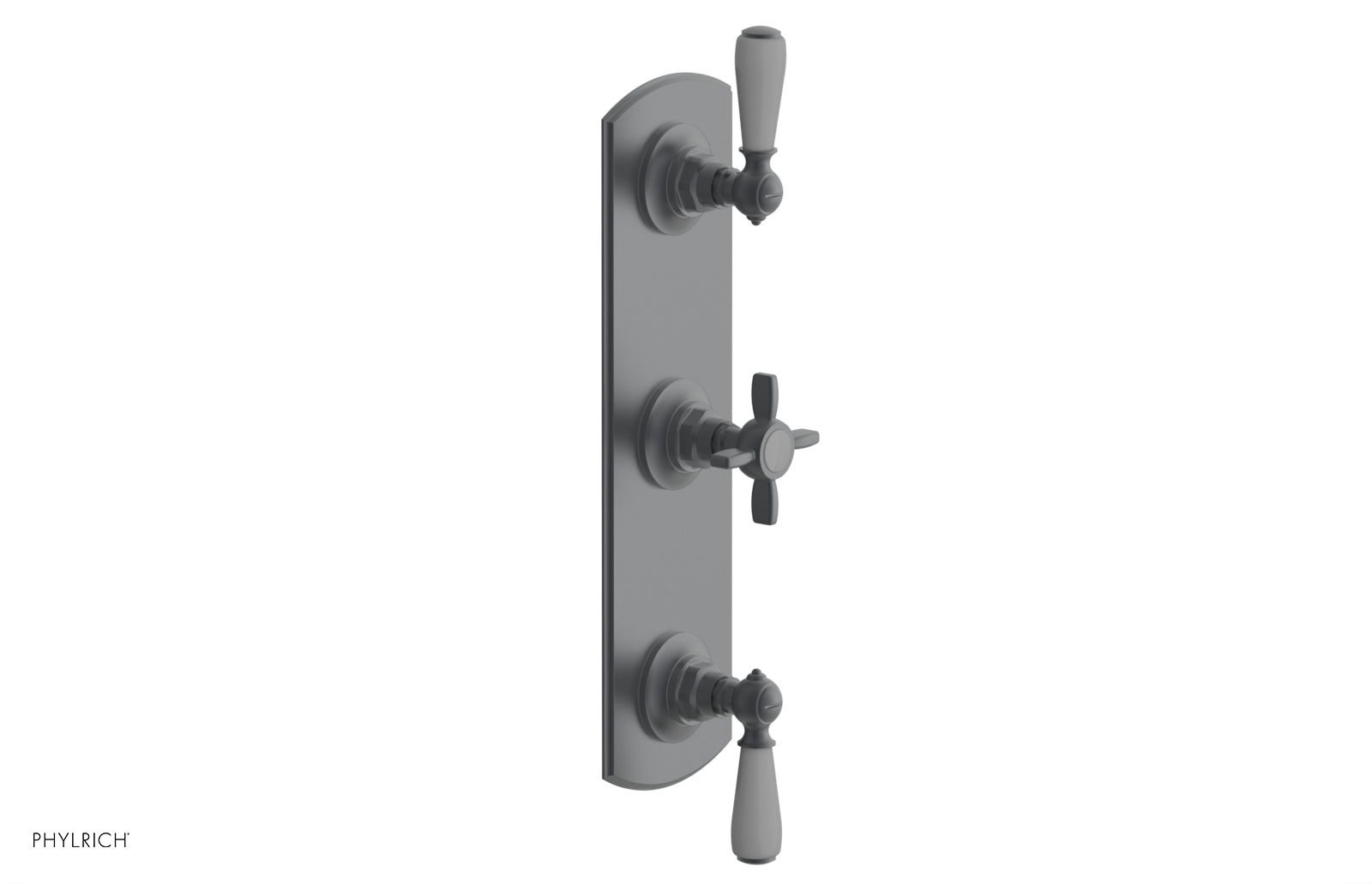 Jamestown Thermostatic Shower Valve with Dual Volume Control - Grey Accents (Model 4-740) for Bathroom & Spa Renovation