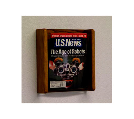 1 Pocket Acrylic & Oak Wall Display - Elegant Wall Organizer for Keys, Mail & Notes - Perfect for Entryway, Office or Kitchen Decor