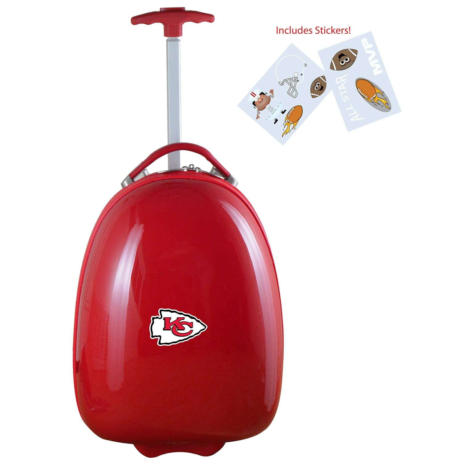 NFL Kids Lil' Adventurer Luggage Pod - Lightweight Carry-On Suitcase for Boys & Girls, Durable Travel Bag with Wheels - Perfect for Airplane Trips, School, and Family Vacations