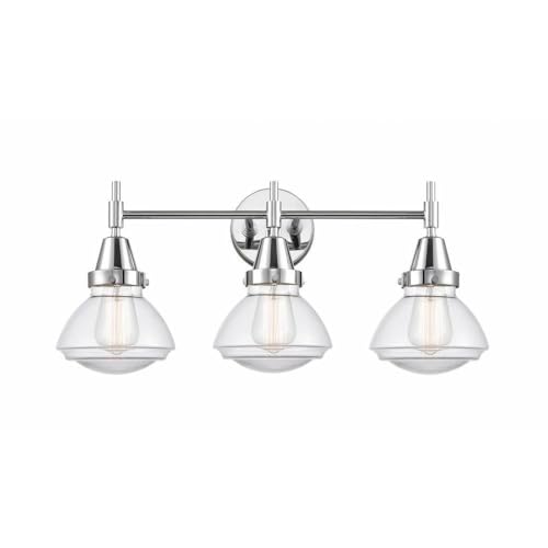 Innovations 447-3W-PC-G322 Modern 3-Light Bathroom Vanity Light Fixture - Perfect for Bathroom, Powder Room & Dressing Area Lighting