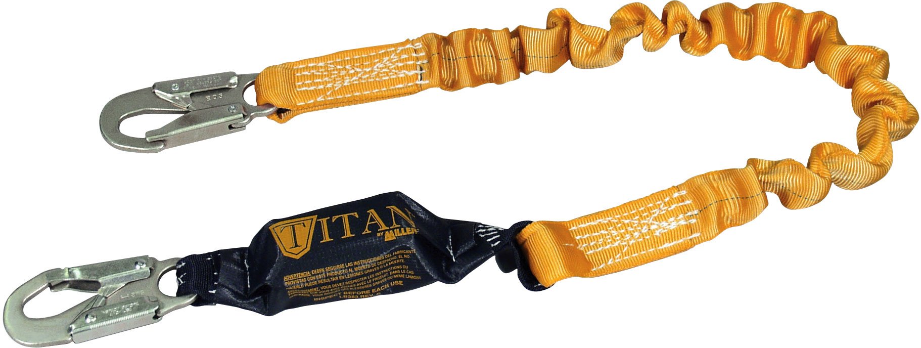 Honeywell Miller Titan T6112SS/6FTAF 7-Foot Shock Absorbing Safety Lanyard with 2-1/4