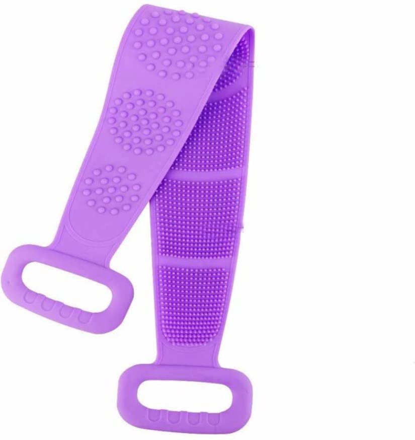 PVA Silicone Body Scrubber Belt - Exfoliating Back Scrubber for Shower & Bath, Dead Skin Remover Brush - Perfect for Deep Cleansing, Massage & Spa Relaxation at Home