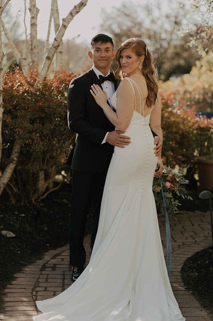 Mikaella 2107 Lace Long Sleeve A-Line Wedding Dress for Bride - Perfect for Church, Beach & Outdoor Ceremonies