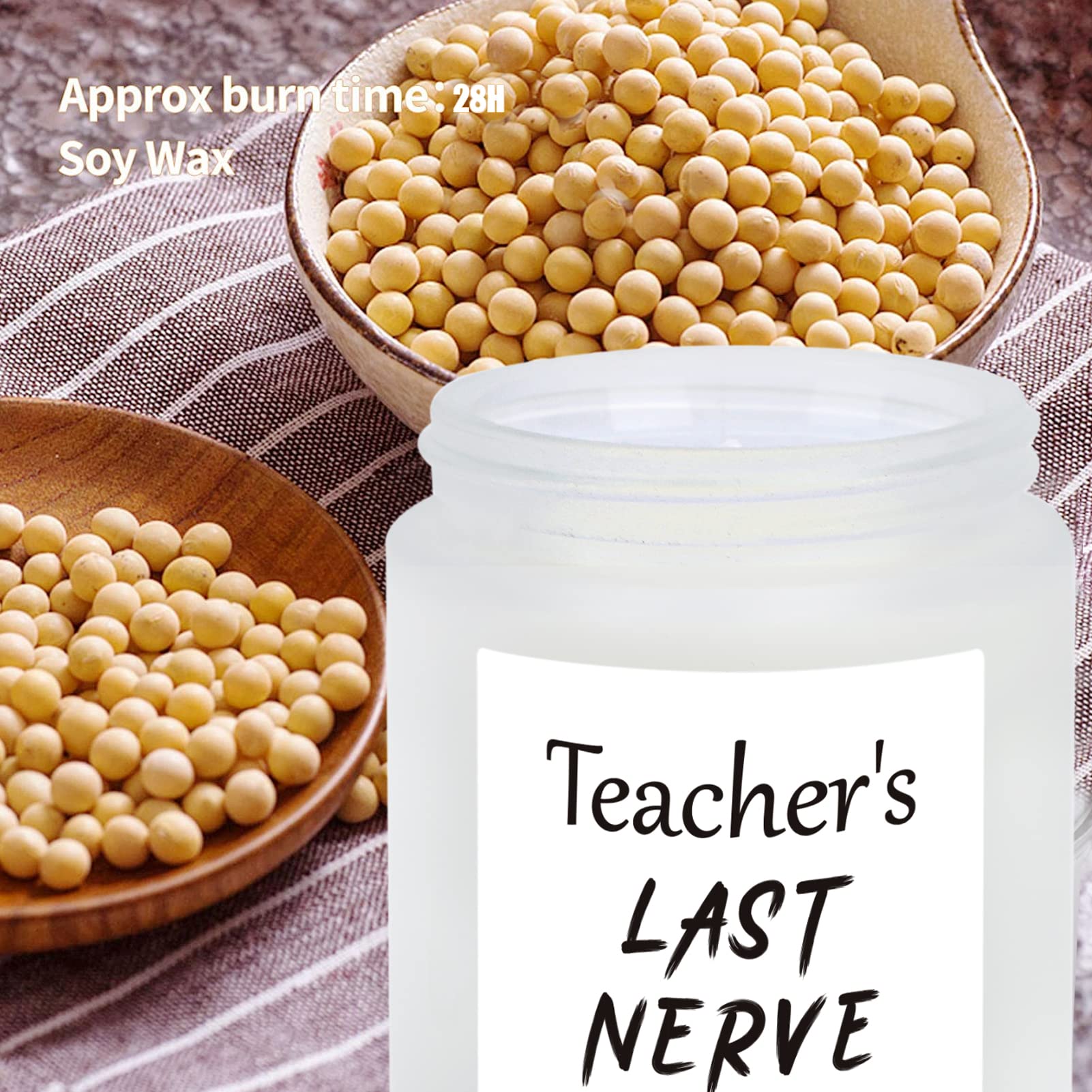 Teacher's Last Nerve Candle - 5.5oz Lavender Soy Candle for Classroom & Gifts