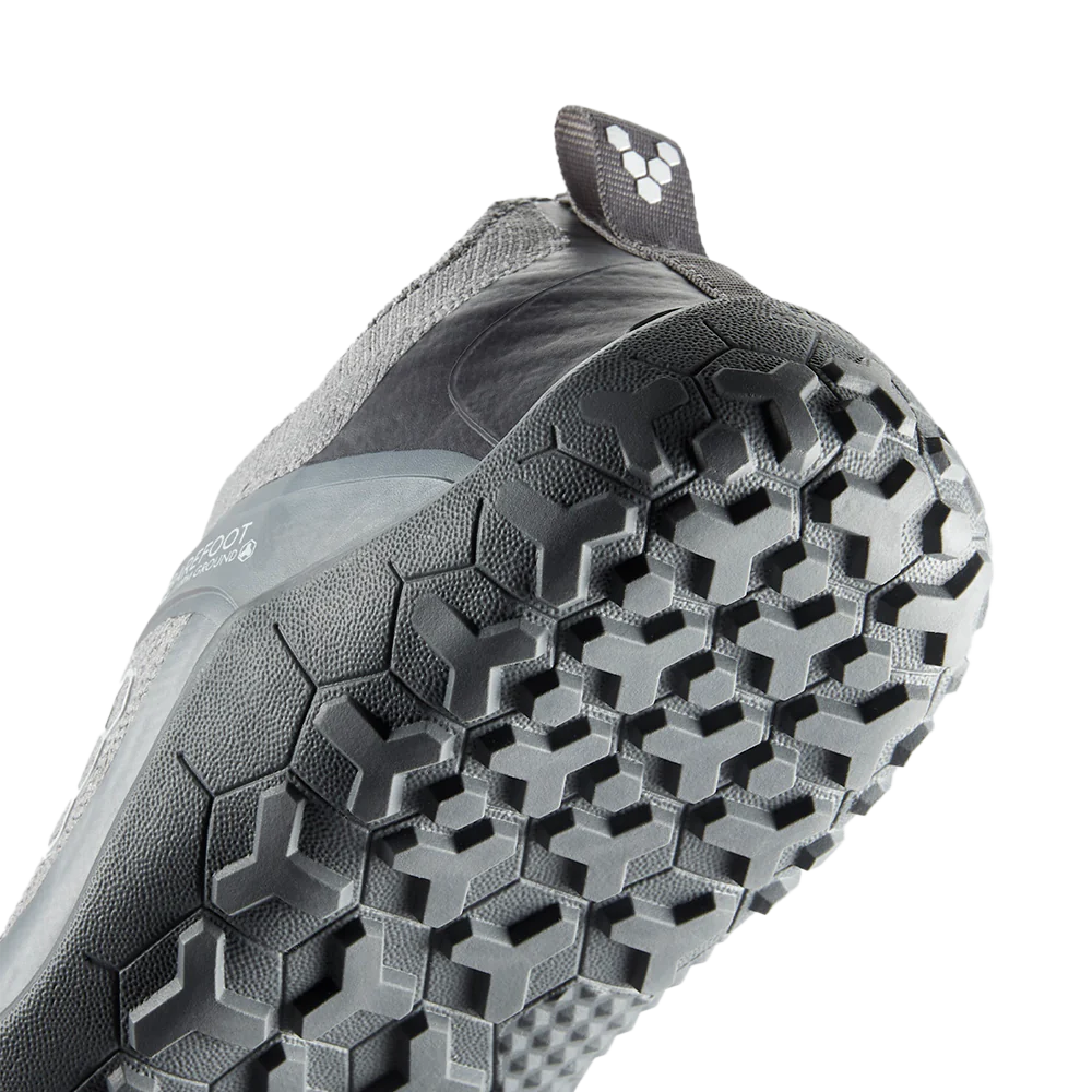 Vivobarefoot Primus Trail Knit FG Men's Barefoot Shoes - Ultimate Gray | Lightweight Hiking & Trail Running Shoes for Natural Movement