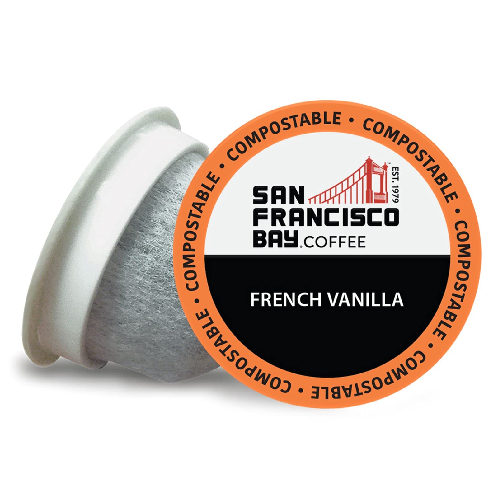 San Francisco Bay Compostable Coffee Pods - French Vanilla (80 Count) K-Cup Compatible with Keurig 2.0, Medium Roast Flavored Coffee Pods | Perfect for Home, Office & Single-Serve Coffee Makers
