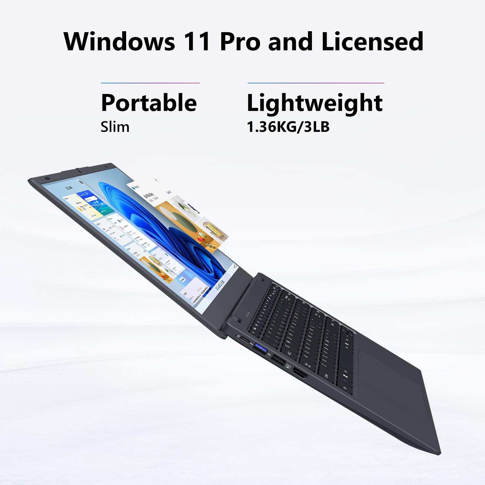 Coolby 14.1 Inch Windows 11 Laptop - HD Display, Intel N5095 Quad Core Processor, 8GB RAM & 128GB SSD, Dual-Band WiFi (2.4G/5G Hz), Bluetooth - Perfect for Remote Work, Online Learning & Business Travel