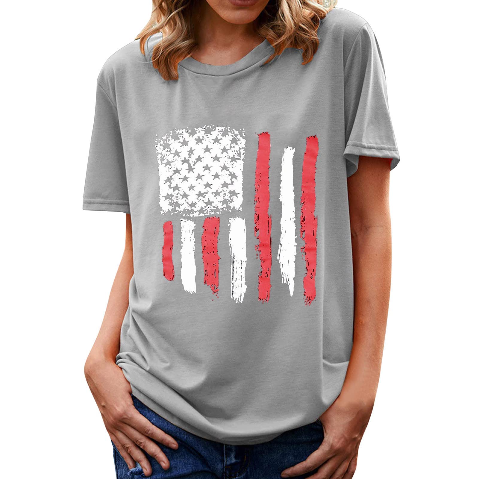 Women's White Short Sleeve T-Shirt - Casual Loose Fit Cute Summer Printed Funny Graphic Tee - Perfect for Beach, Vacation, Mother's Day Gifts & Everyday Wear