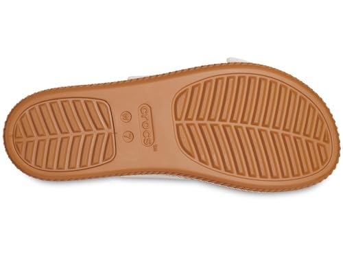 Crocs Women's Brooklyn Buckle Low Wedge Sandals - Comfortable Slip-On Shoes for Walking, Travel & Casual Wear