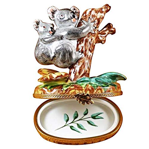 Authentic French Limoges Porcelain Koala with Baby Figurine - Handcrafted Collectible Gift for Home Decor, Animal Lovers & Porcelain Enthusiasts | Perfect for Display, Gifting & Special Occasions