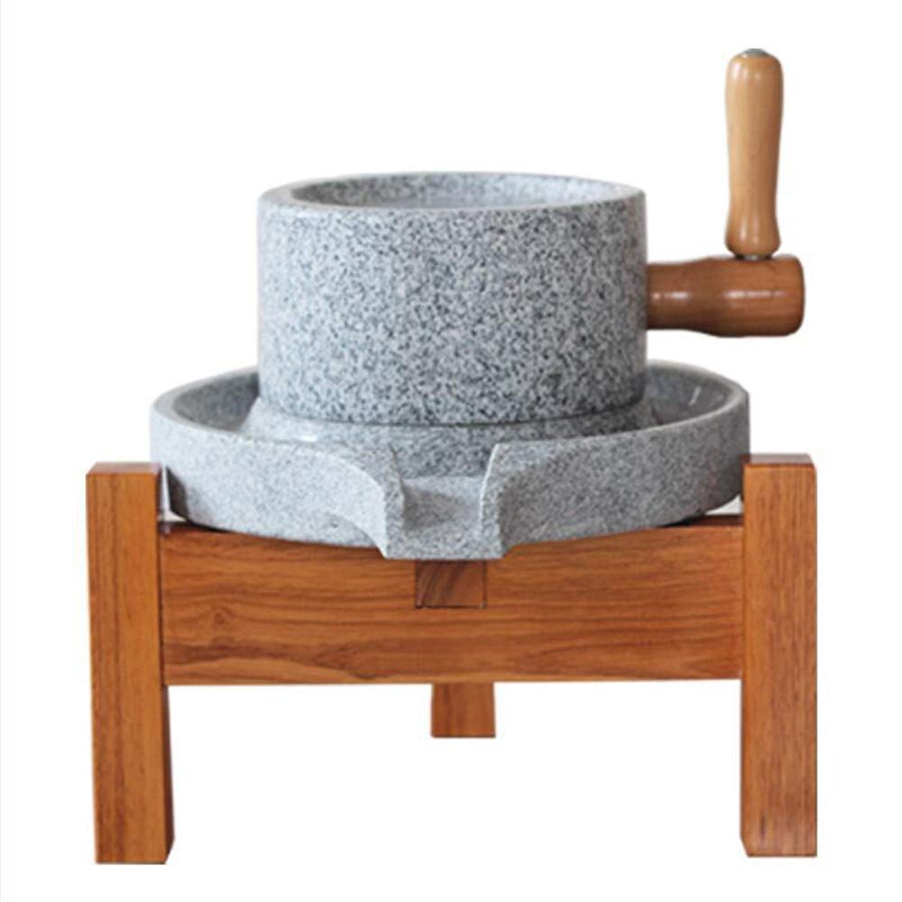 Premium Natural Granite Manual Grain Mill - Hand Crank Stone Grinder for Wheat, Rice & Spices (9.84x15.7in) - Perfect for Home Baking, Organic Flour Making & Traditional Cooking