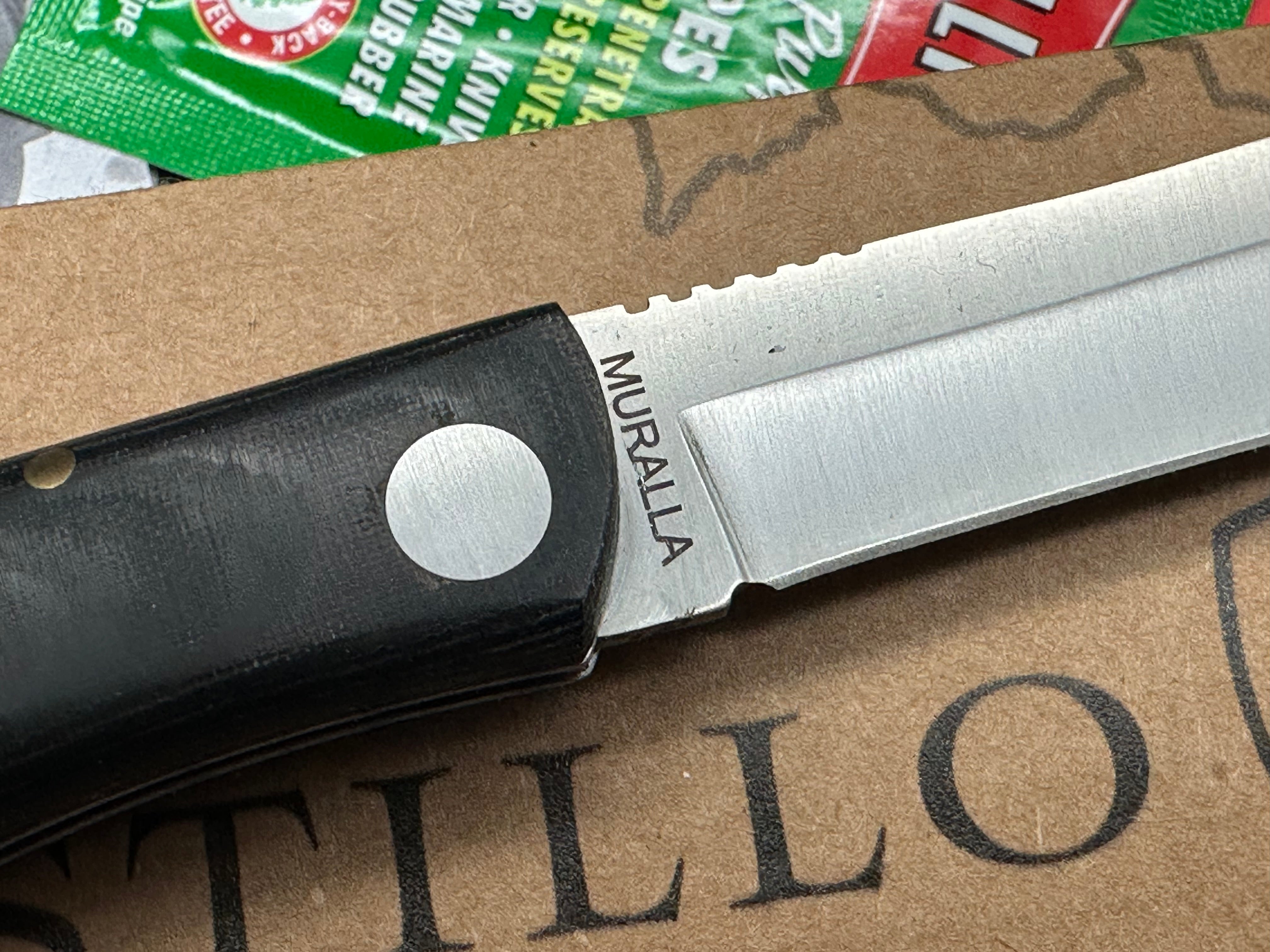 Castillo Muralla Folding Pocket Knife - Twilight Blue Micarta Handle, EDC Tactical Knife for Camping, Hiking & Outdoor Survival