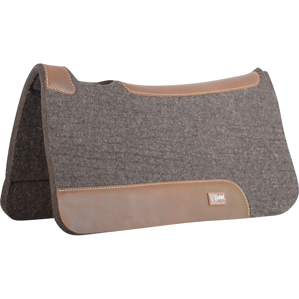 Premium Cashel Felt Saddle Pad - 3/4 Inch Thick Grey Horse Riding Pad for Western & English Equestrian, Trail Riding & Show Competitions